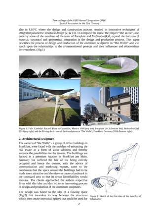 Computational systems for design and production of complex geometries with large-format roll-bent aluminum plates, Seite 2